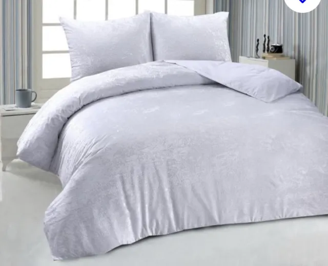 Home bedding Velvet Couture Dekbedovertrek - 240x200/220 cm - Velvet Crushet Velvet -Wit
