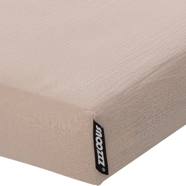 Snoozzz Hoeslaken Ledikant - 60x120cm - 100% Hydrofiel Katoen - Sand