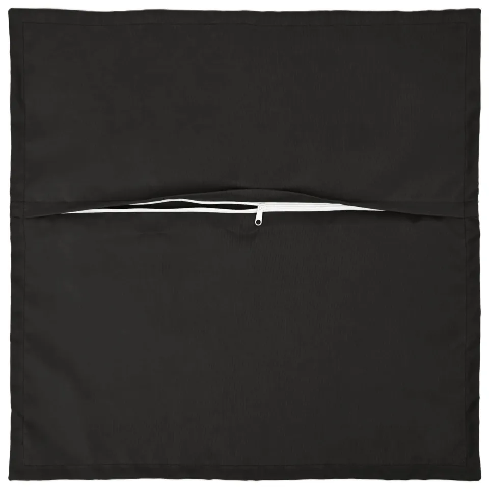 vidaXL Kussensloop 12 st HOUTEN Zwart 45 x 45 cm Polyester, foto 4