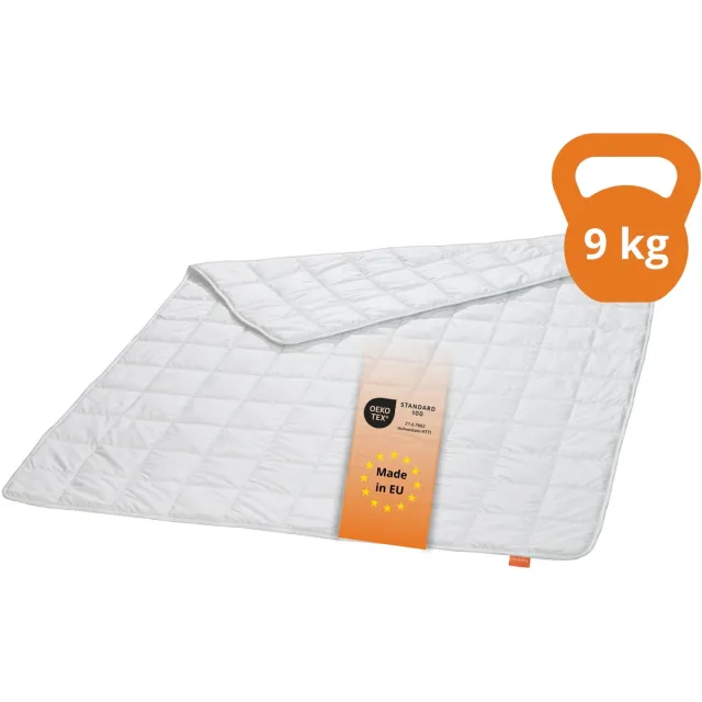 Sleepling verzwaringsdeken 6 kg - zwaar dekbed 155x220 cm - weighted blanket met glasparelvulling - als zware deken, therapiedeken, ontspanningsdeken tegen slaapproblemen en stress - Made in EU - 155 x 220 cm - wit