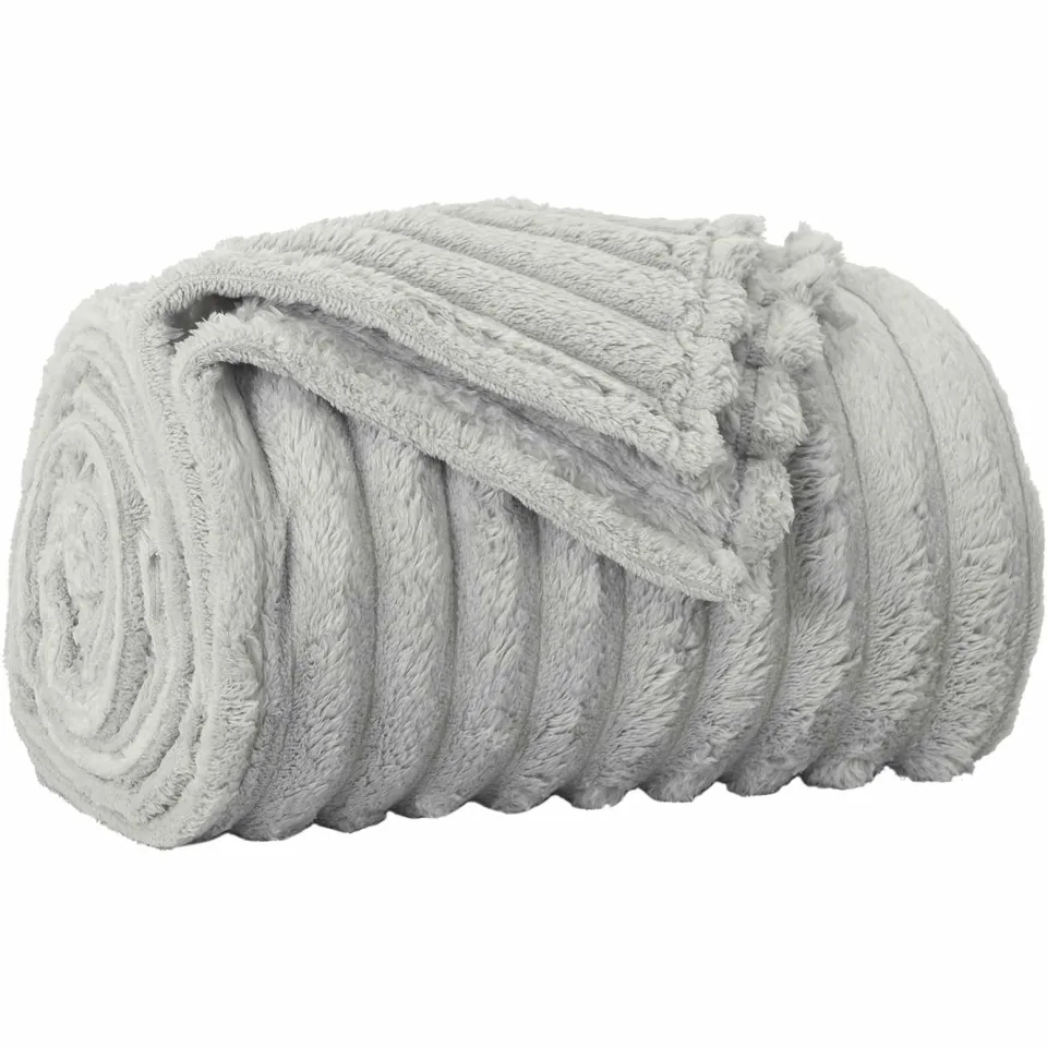 vidaXL plaid Grijs 270 x 240 cm 1,77 kg Fleece