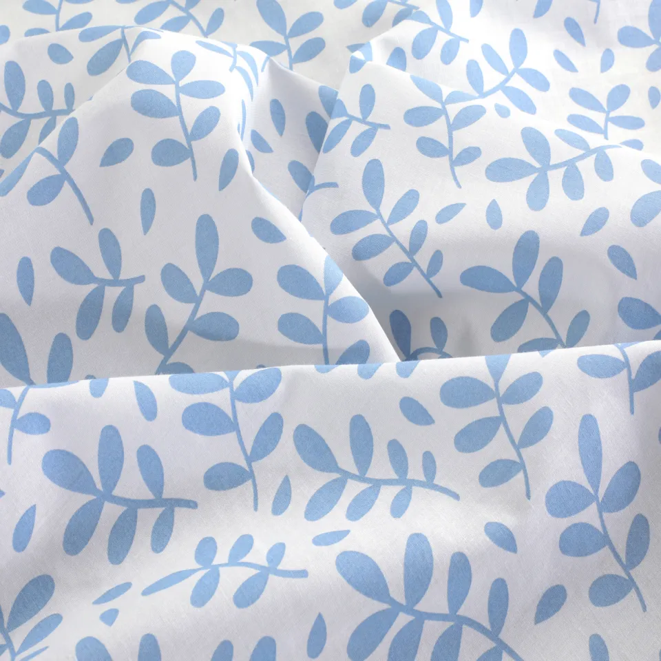 NOUS Living Small Branches katoenen dekbedovertrek blauw, foto 5