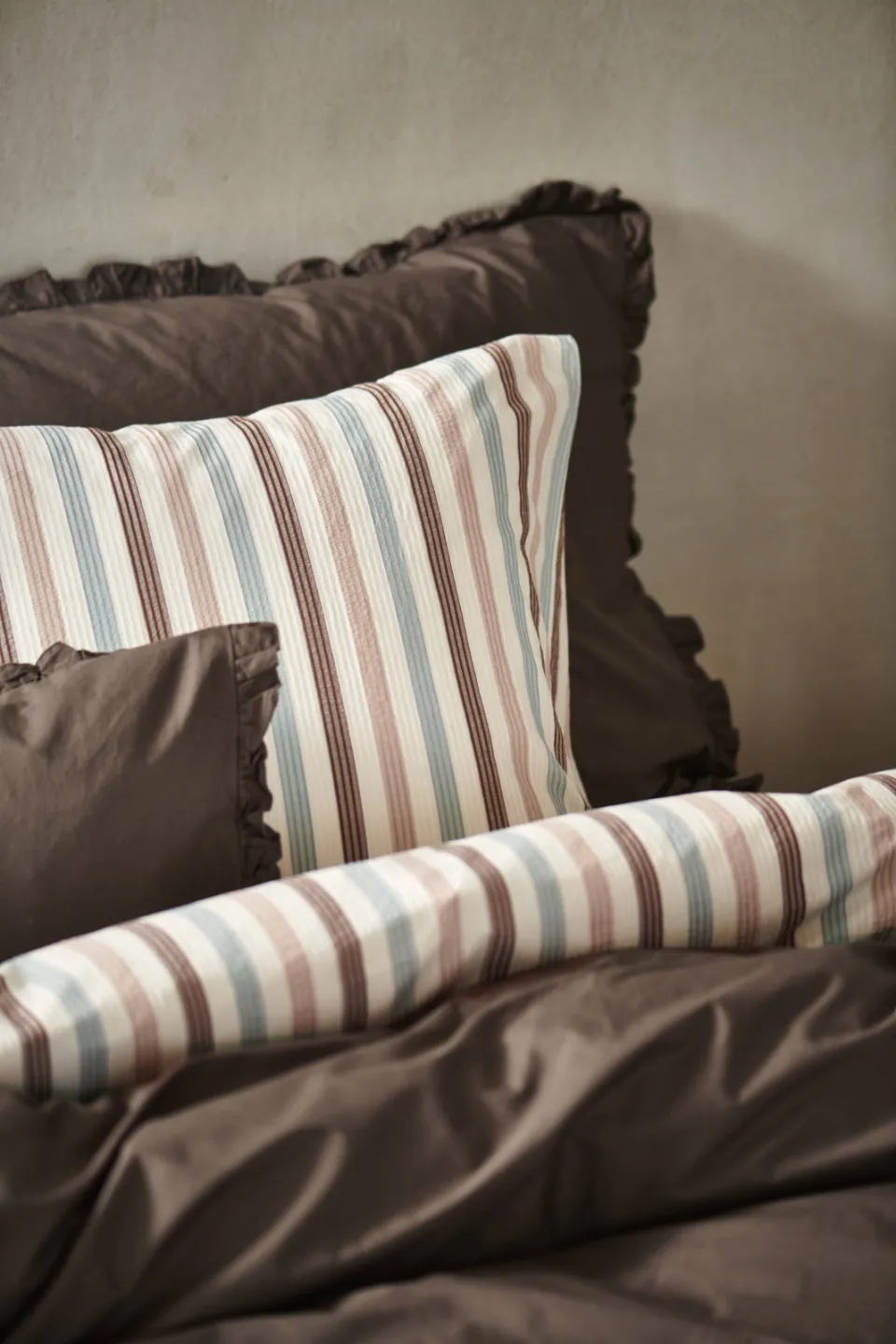 Vandyck Pure 83 percale katoenen 1-persoons dekbedovertrek bruin, foto 7