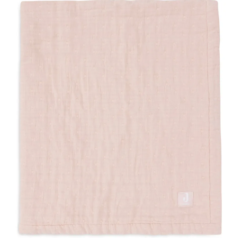 Jollein Jacquard Wild Rose hydrofiele wiegdeken roze, foto 2