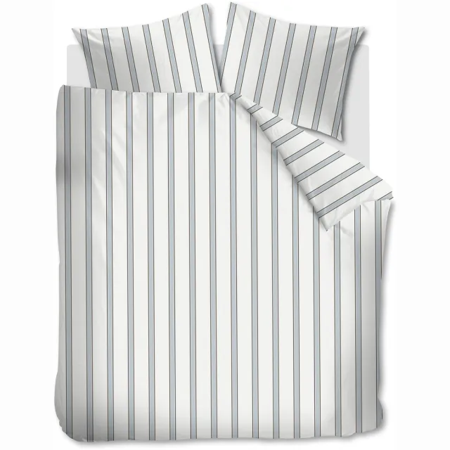 vtwonen Fun Stripe dekbedovertrek - Lits-Jumeaux XL - 260 x 220 cm - Blauw
