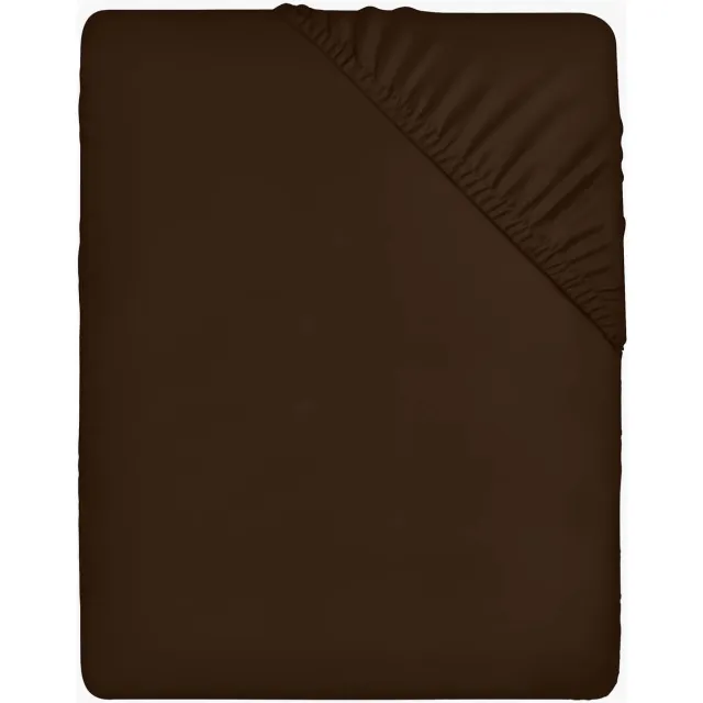 Famanu Hoeslaken met hoeken voor , geborstelde microvezel, elastische hoeken , bruin
