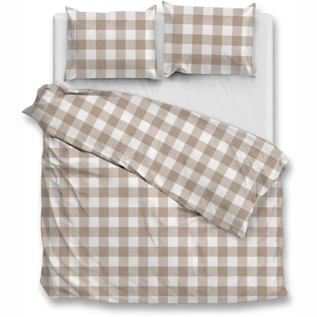Zohome Quattro-di-Lino Dekbedovertrek - Katoen - Beige