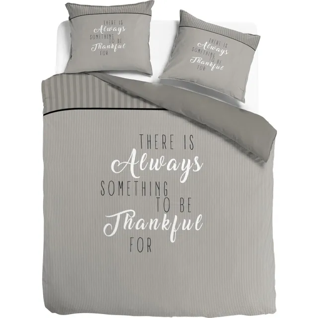 Zydante Flanel Thankful Dekbedovertrek – Zacht en Warm – Dekbedhoes Inclusief 1 Kussensloop - Sleep Sense Wit