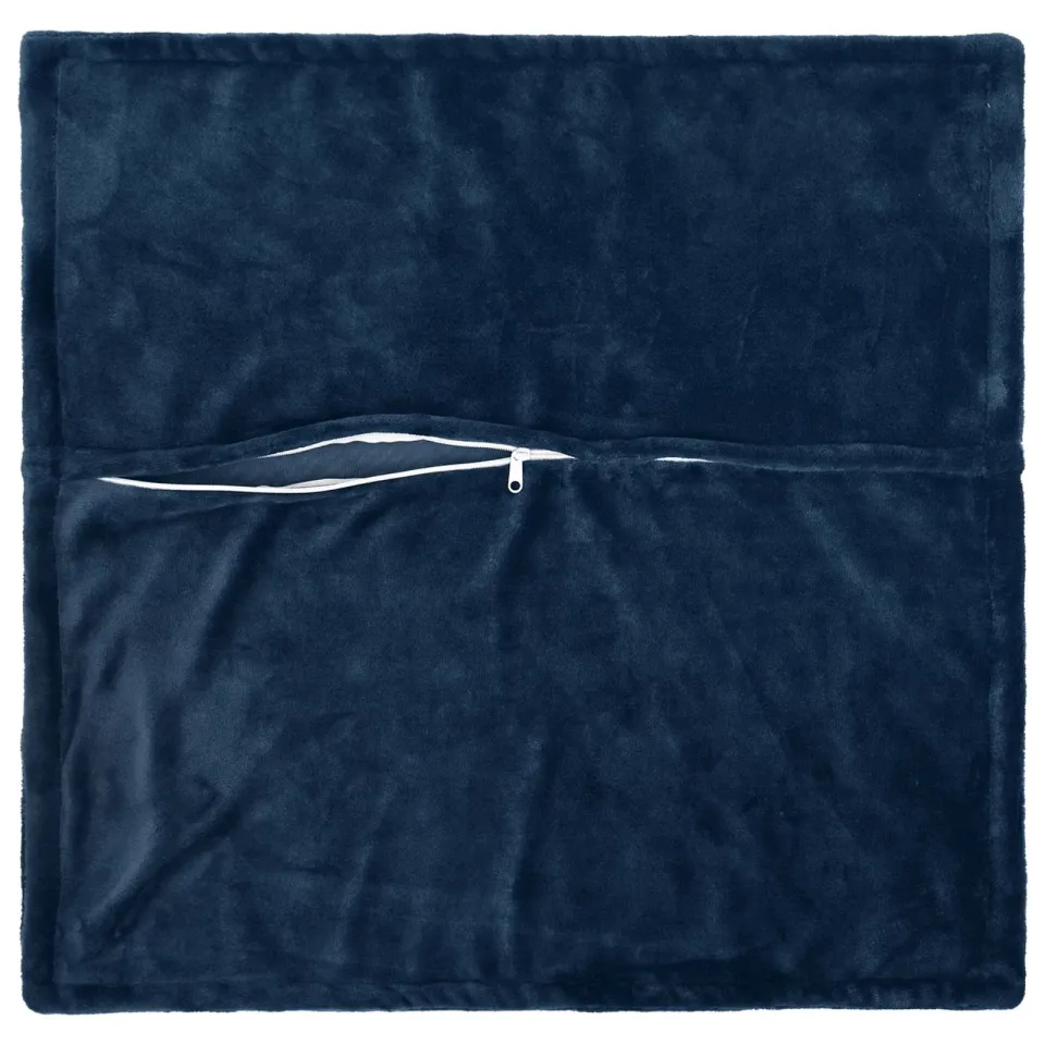 vidaXL Kussensloop 6 st HOUTEN Marineblauw 35 x 35 cm Flanel, foto 4