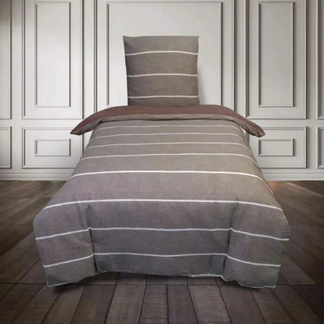Better Nights Luxe Katoen Flanel dekbedovertrek Emma Pepper -140x200 bruin