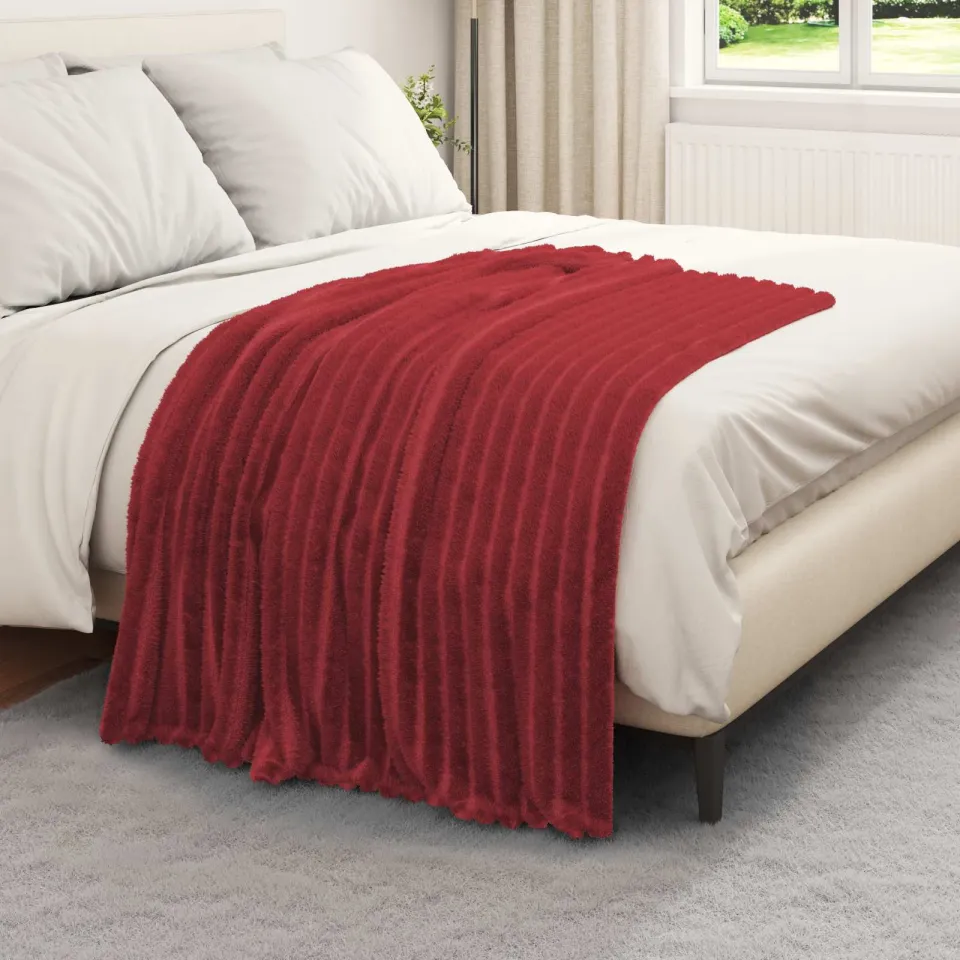 vidaXL Kleden 6 st Bordeaux Rood 150 x 130 cm 2,85 kg Fleece, foto 3
