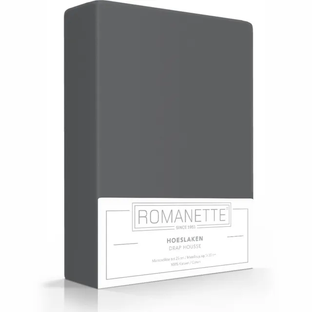 Romanette Luxe Verkoelend Hoeslaken Katoen - Antraciet