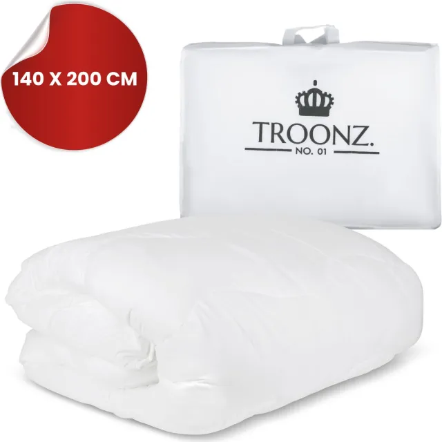 Troonz Portofino Enkel Dekbed 140x200 cm - Zomerdekbed - Eenpersoons Dekbed - All Year Dekbed Wit