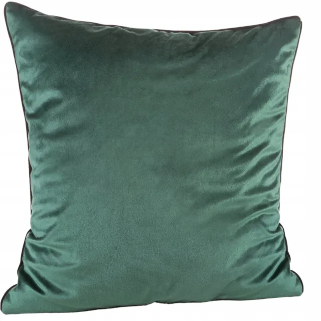 Eurofirany Decoratieve Kussenhoes 45x45cm Velours met Rand - Donkergroen