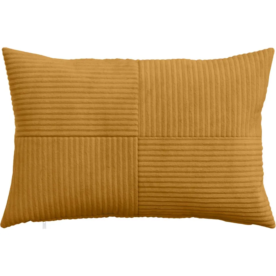 vidaXL Kussensloop 6 st ALMELO Geel 50 x 75 cm corduroy