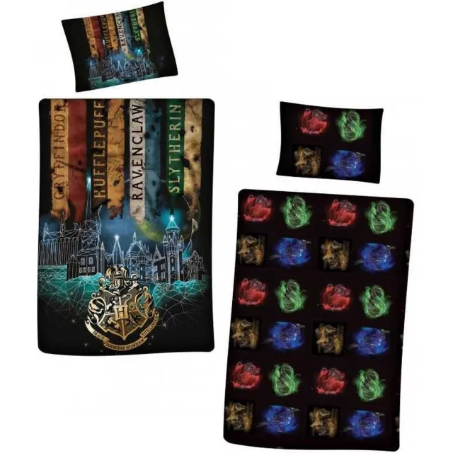 Harry Potter Dekbedovertrek - 140x200Cm - Eenpersoons - Polyester Multi
