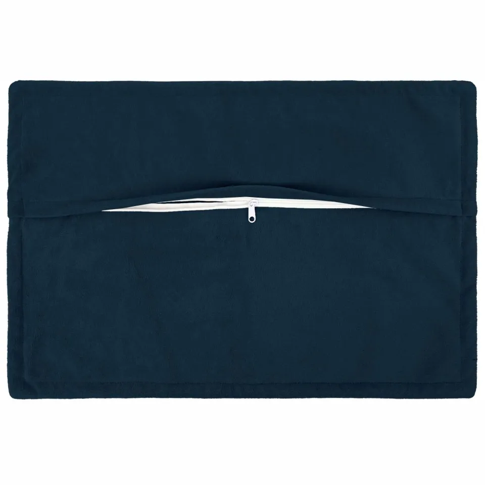 vidaXL Kussensloop 2 st HOUTEN Blauw 40 x 60 cm Microfiber Fleece, foto 3