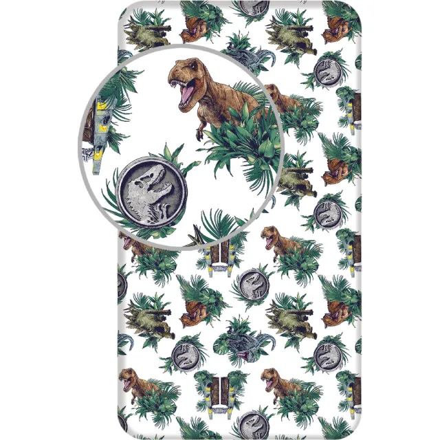 Jurassic World Hoeslaken Roar - Eenpersoons - 90 x 190/200cm - Katoen Multi