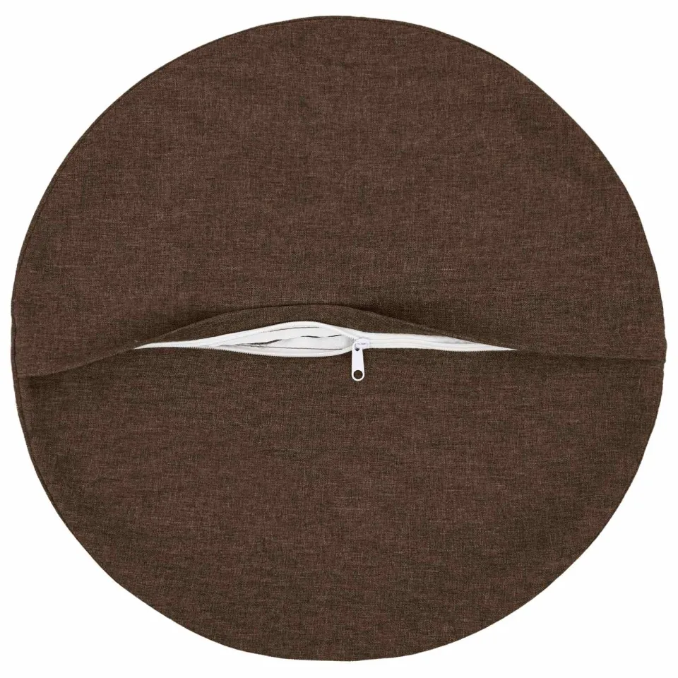 vidaXL Kussensloop 2 st HEERLEN Bruin Dia. 60 cm Stof, foto 4