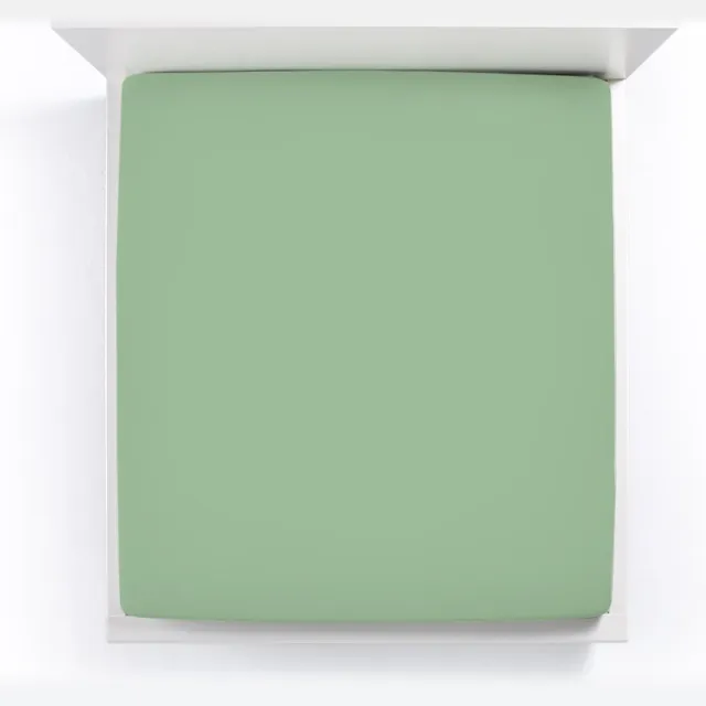 Bella Donna Jersey La Piccola Topperhoeslaken 90x210-220 cm olijf-0533