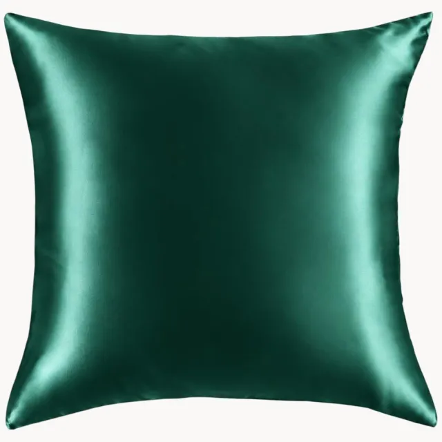 Sichou Kussenhoes Emerald Green van 6A premium moerbeizijde satijn, 22 momme Groen