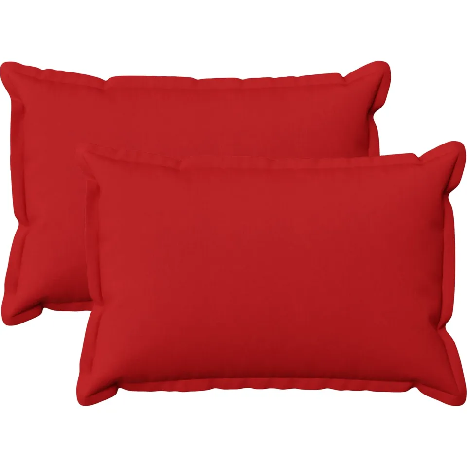 vidaXL Kussensloop 2 st HOUTEN Rood 50 x 80 cm Faux Linnen, foto 3