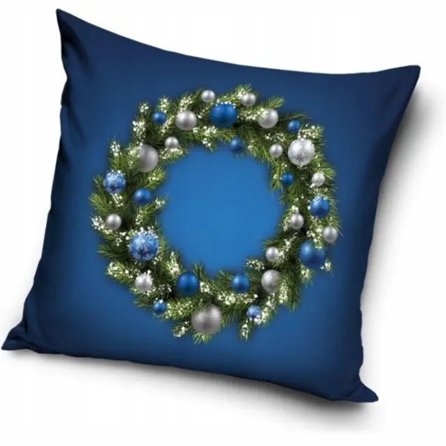 Carbotex Kerst Kussenhoes 40x40cm - Vrolijk Design Multicolor
