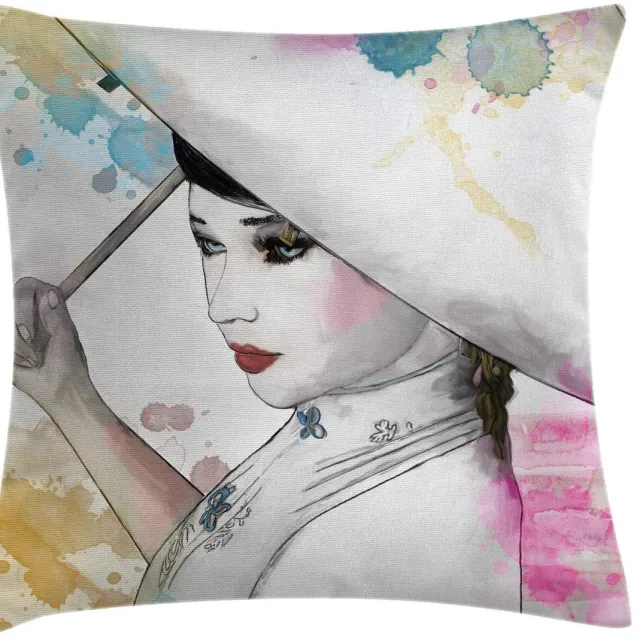 ABAKUHAUS Kussenhoes Meisjes – Lady Splash – dubbelzijdig bedrukt – 50x50 cm – multicolor Mehrfarbig