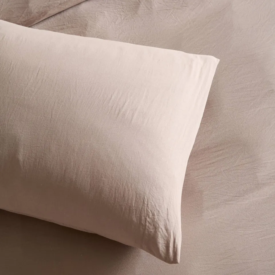 NOUS Living super soft kussensloop 60x70 cm taupe set van 2