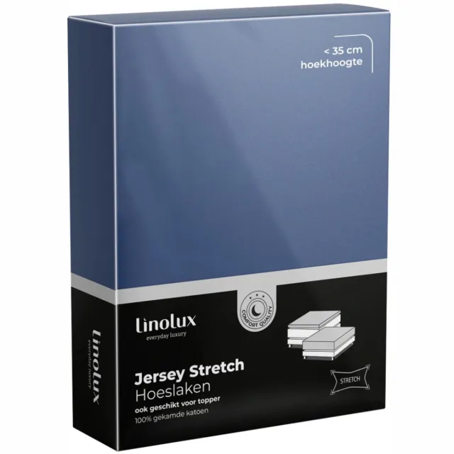 Linolux (topper) Hoeslaken Jersey Denim 180x200