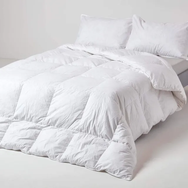 Homescapes Donzen Allround Dekbed 135/140x200 cm – Eendendons & Veren – Warmteklasse 2 – OEKO-TEX® & RDS Gecertificeerd Wit