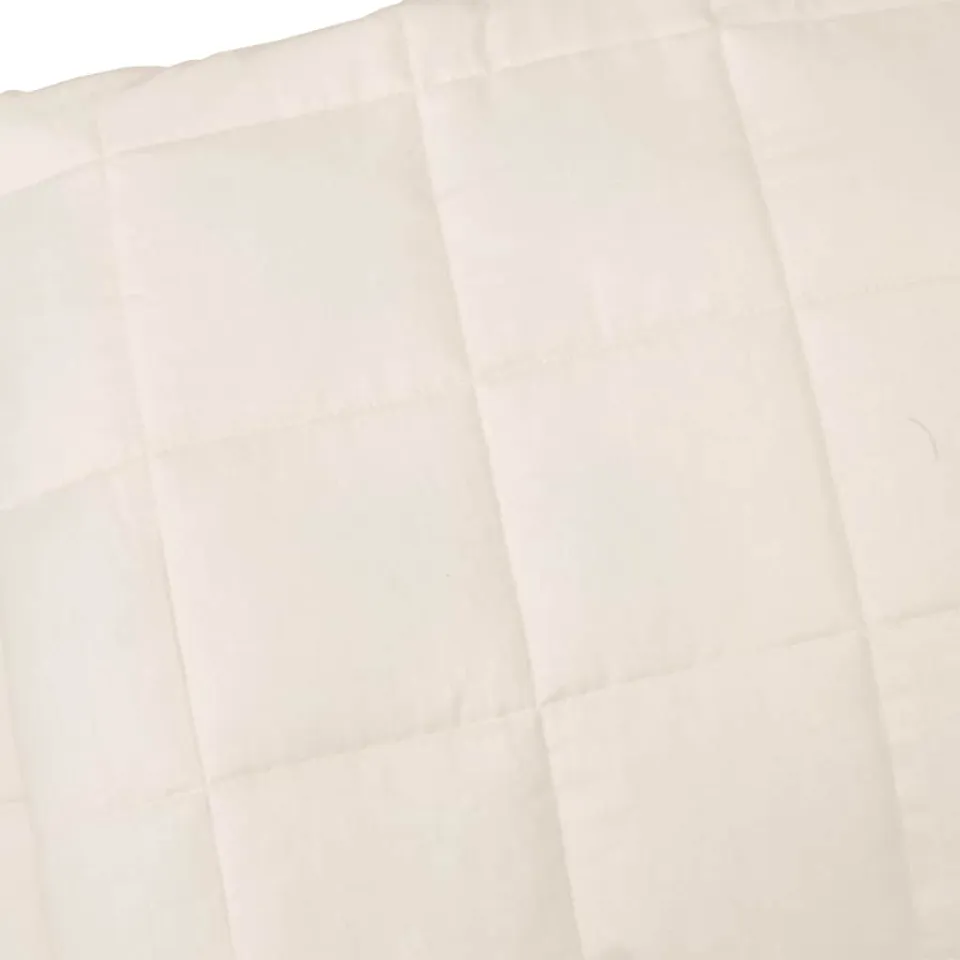 vidaXL Verzwaringsdeken 220x235 cm 11 kg stof lichtcrèmekleurig crème, foto 4