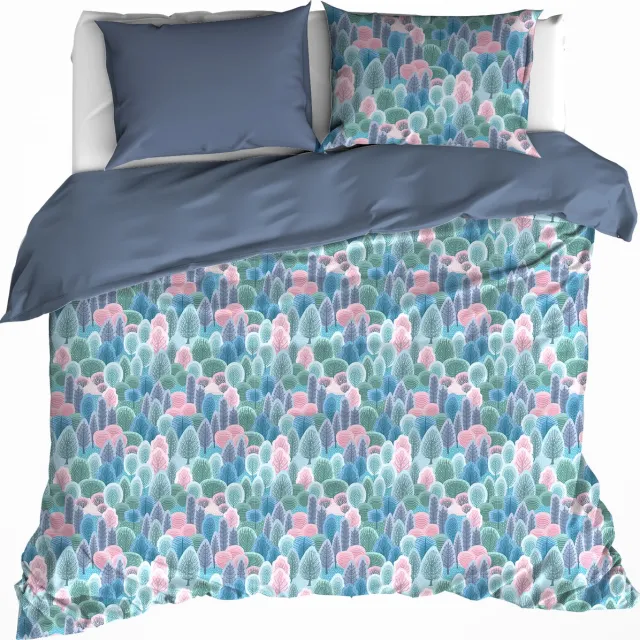 De Witte Lietaer Dekbedovertrek Bavaria 2 Country Blue - Katoen Flanel Blauw