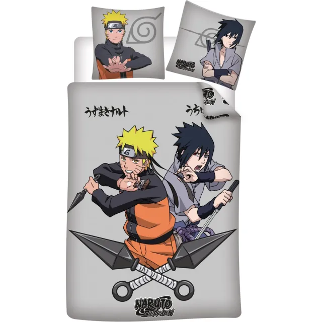 Naruto Weapons dekbedovertrek Katoen Grey