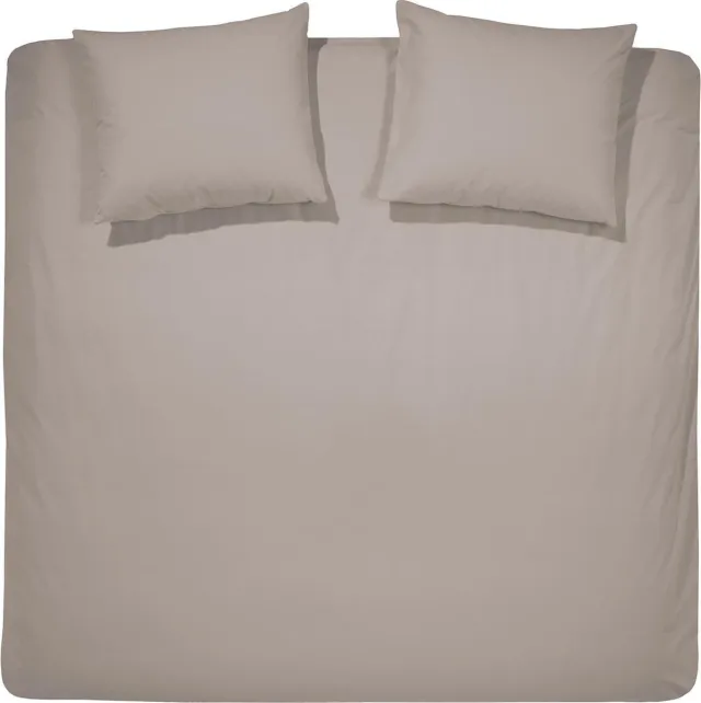 Cinderella Weekend Dekbedovertrek - 2 persoons - Katoen - 200 x 200/220 cm - Taupe + 2 kussenslopen 60x70