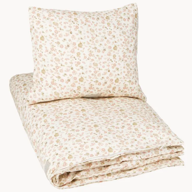 Cam Cam Copenhagen Kinderbeddengoed Augusta van katoensatijn Beige, Roze
