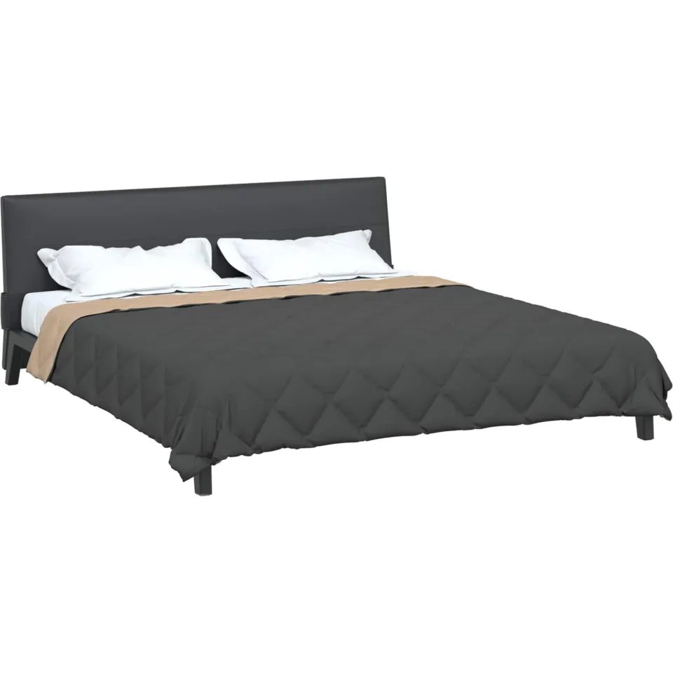 vidaXL Vol jaar dekbed 200 x 220 cm 300 gsm Microvezel anthraciet, foto 2