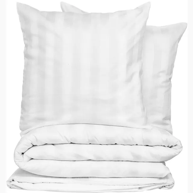 Atmosphera Créateur d'intérieur® Beddenset van katoensatijn ISADORA Blanc