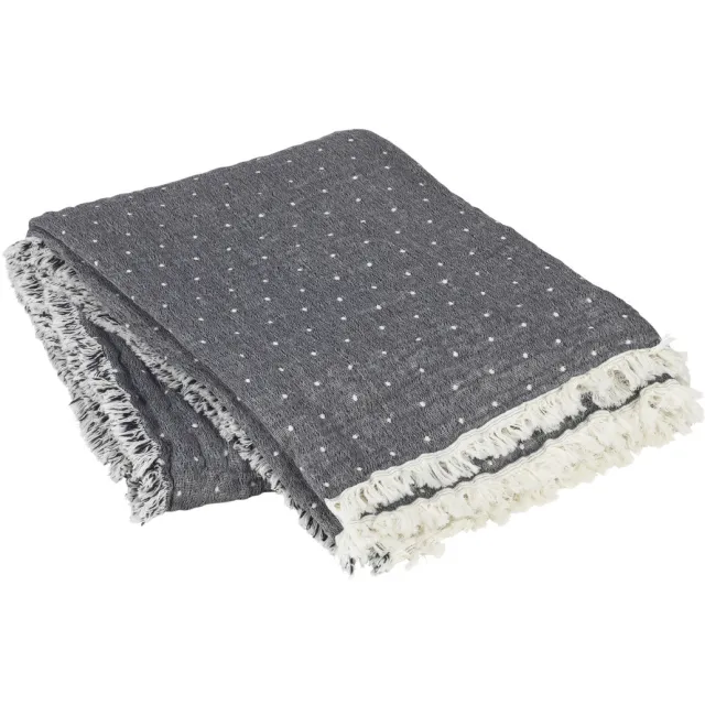 Broste Copenhagen Paula plaid donkerblauw