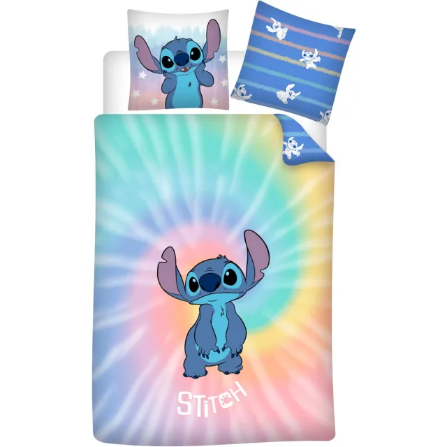Lilo & Stitch Disney Lilo & Stitch Dekbedovertrek Colourful - Eenpersoons - 140 x 200 / 65 x 65 cm - Polykatoen Multi