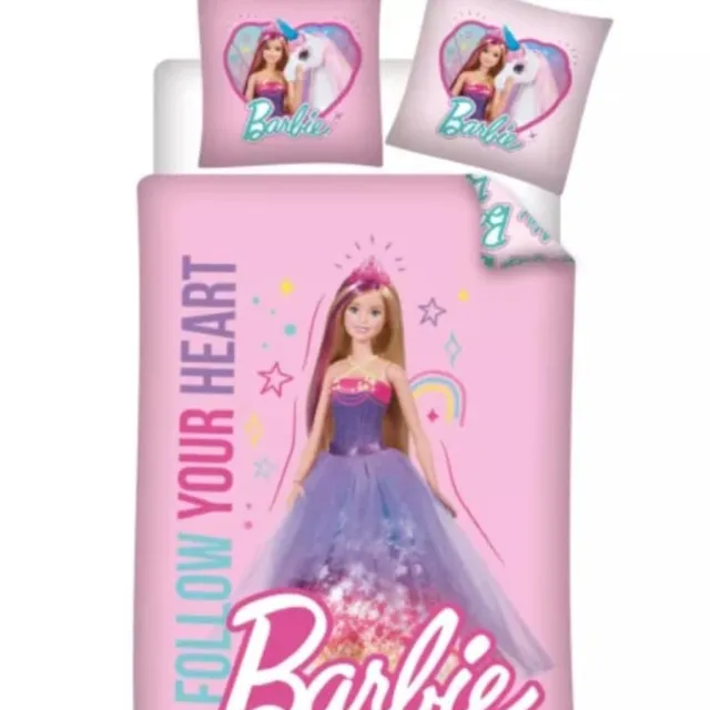 Barbie Dekbedovertrek follow your heart katoen Meerkleurig