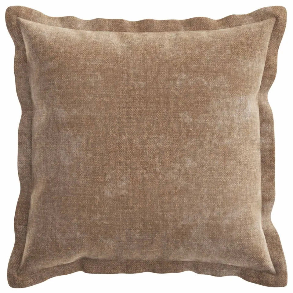 vidaXL Kussensloop 12 st HOUTEN Bruin 50 x 50 cm Chenille Stof