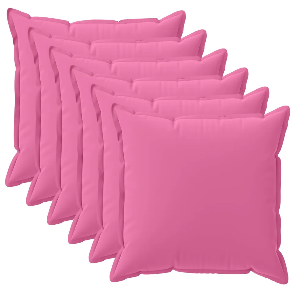 vidaXL Kussensloop 6 st HOUTEN Roze 50 x 50 cm Polyester, foto 3