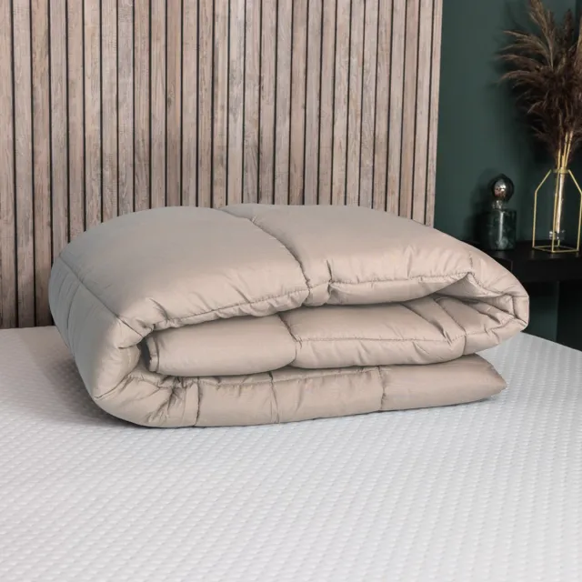 Felman 2-in-1 Dekbed - Wasbaar Dekbed - Dekbed en Hoes in 1 - Alle Seizoenen - Zand - 140 x 200 cm