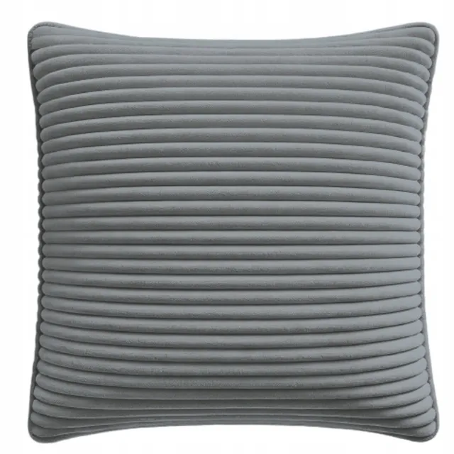 MMO-EURO Martyna Opiełka Decoratieve Kussensloop Velours Corduroy Grijs 50x35 cm
