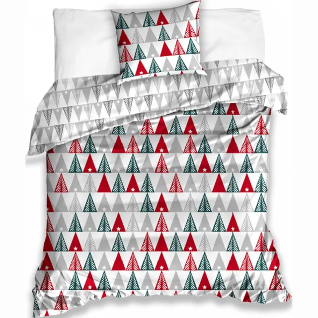 Carbotex Kerst Dekbedovertrek kerstbomen Multicolor