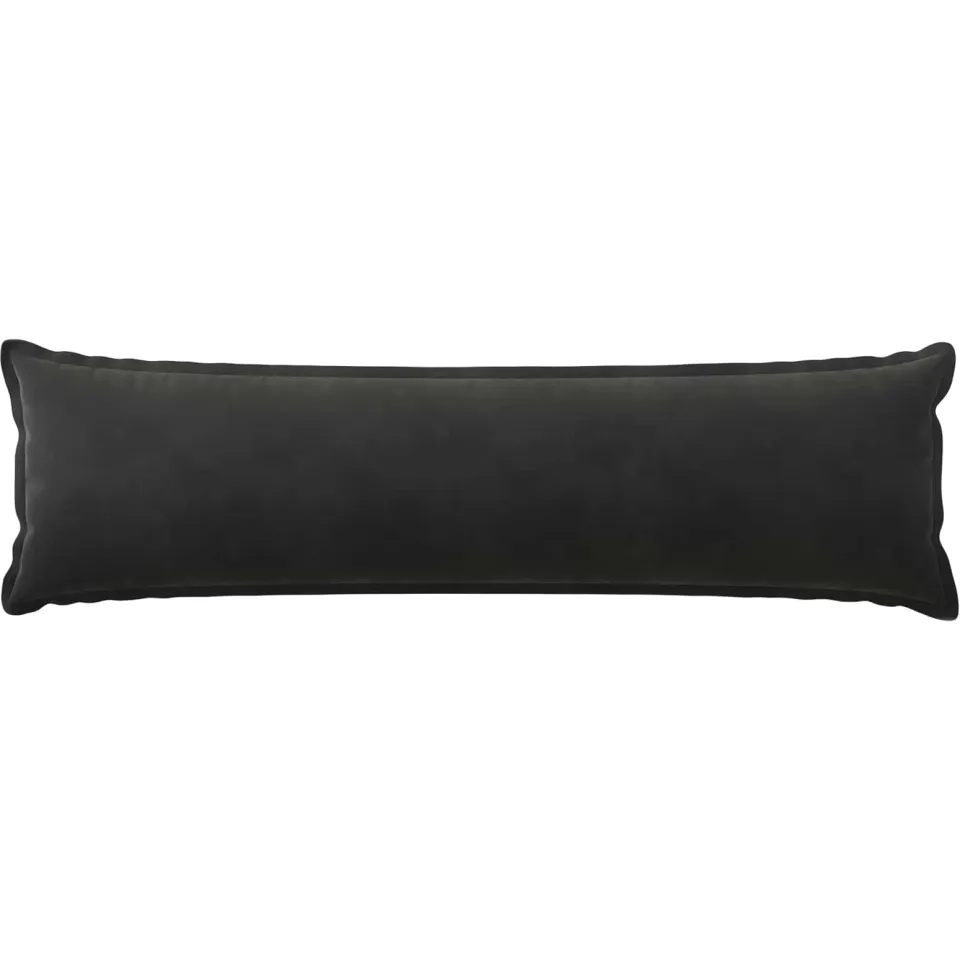 vidaXL Kussensloop HOUTEN Zwart 40 x 145 cm Fluweel