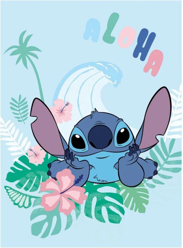 Disney Lilo & Stitch Fleeceplaid Aloha - 110 x 150 cm - Polyester Multi Colour