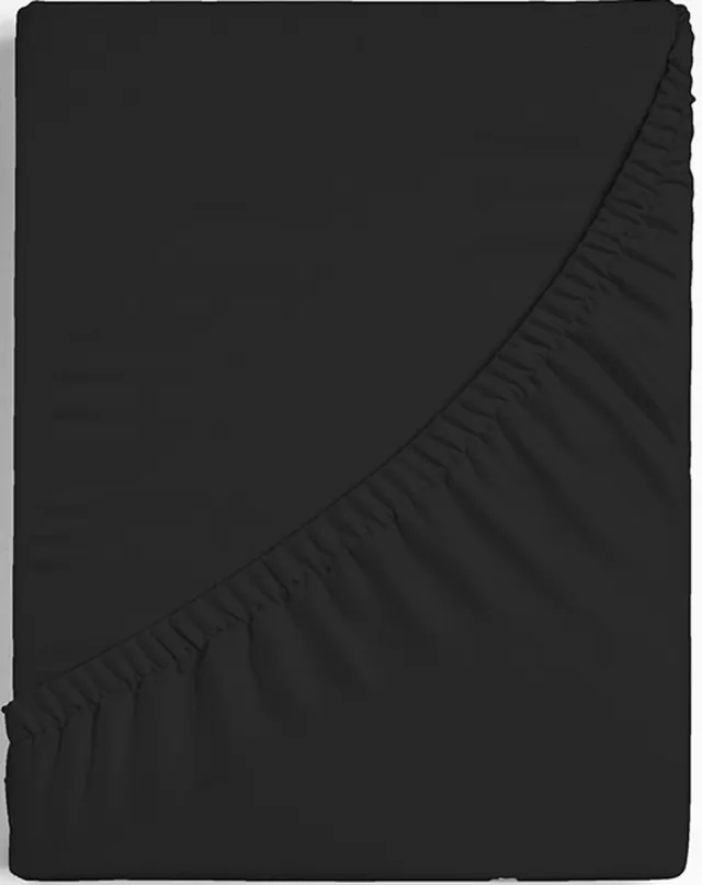 Dreamers Den Egyptisch Percale Katoen - Topper Hoeslaken - Zwart - 160x200 cm - Dreamers Den