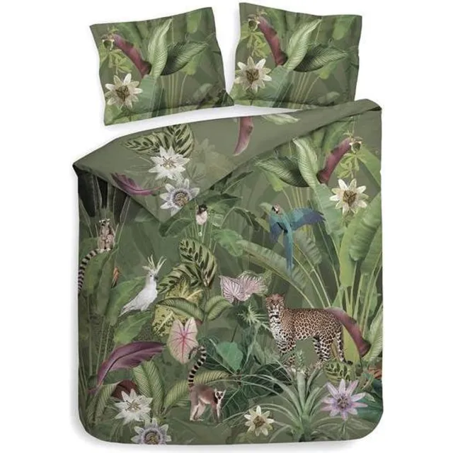 Heckettlane Heckett & Lane Safan - Dekbedovertrek - Lits-jumeaux - 240x200/220 cm - Groen